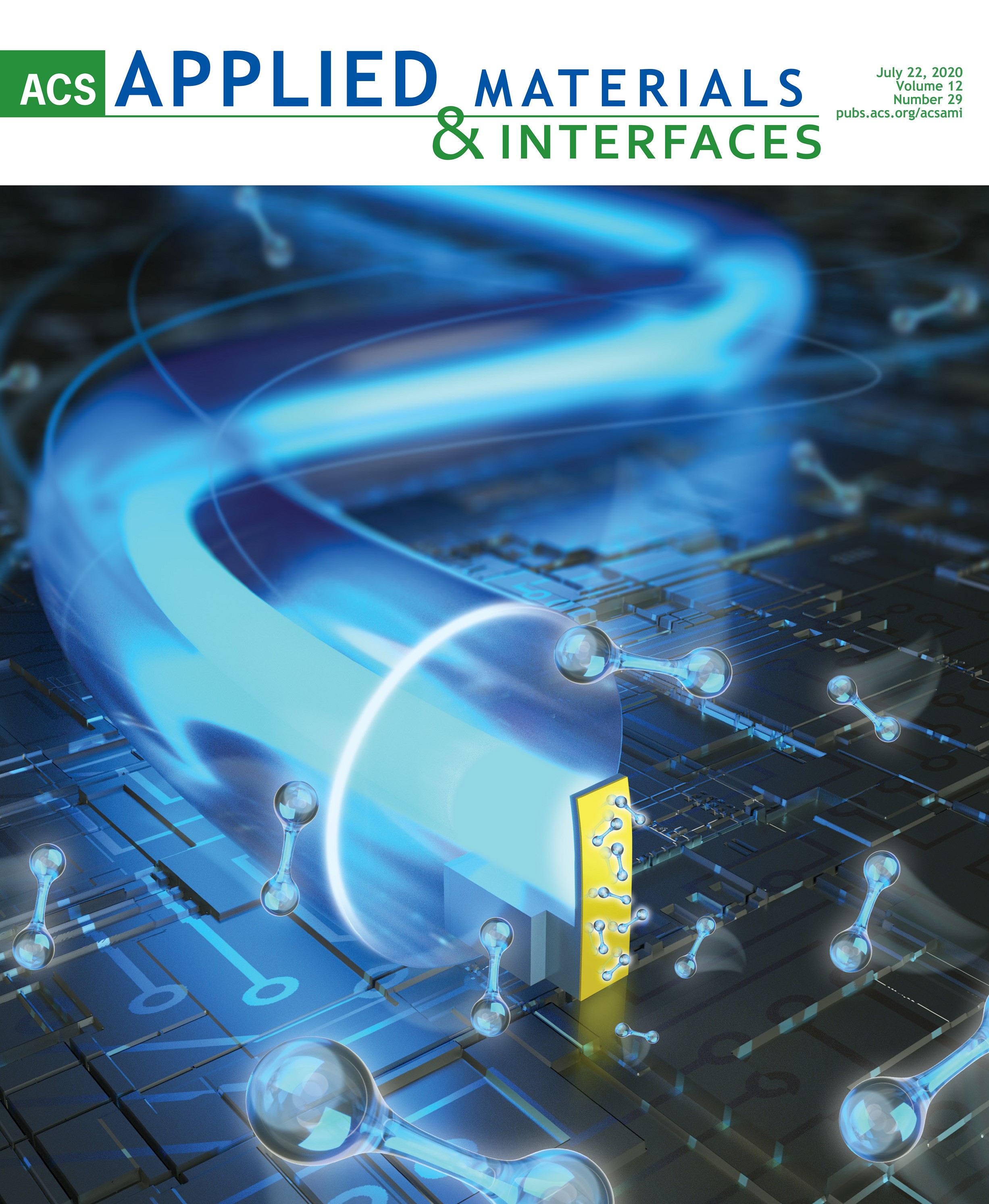 Research Creative Illustration, Journal Cover Art Design, ACS Applied Materials & Interfaces